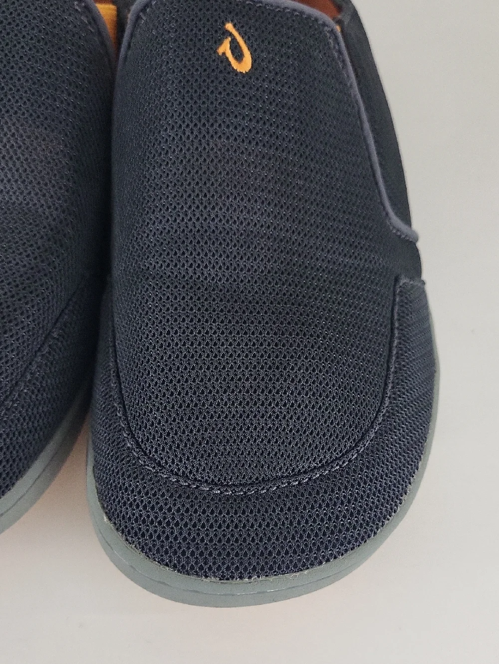 Olukai Nohea Mesh Shoes Men's 10.5 Gray Slip On Moc Boat Loafers Sneakers